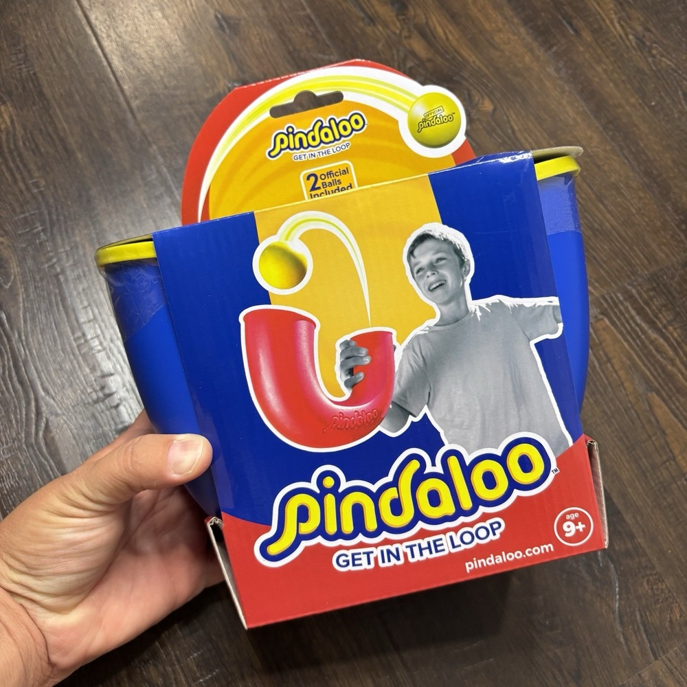 Pindaloo Juggling Skill Game Get in Loop Toy Indoor Outdoor 2 Balls New in Box